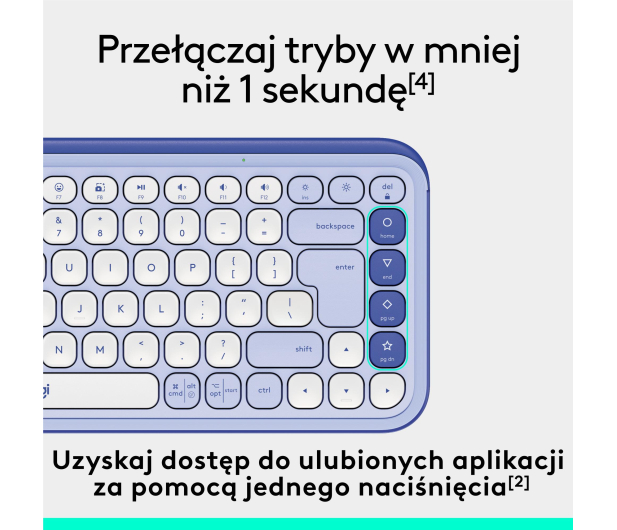 LOGITECH POP ICON Keys lilac 920-013074 - 1276196 - zdjęcie 10